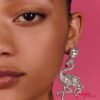 Aretes Fiesta Brillos Flamingo