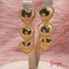 Aretes Corazón Bronce con baño de Oro