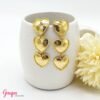 Arete Corazón Bronce con baño de Oro