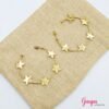 Argollas Estrellas Bronce con baño de Oro