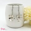 Aretes Flor Bronce con baño de Oro