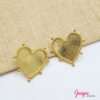 Aretes Corazón Bronce con baño de Oro