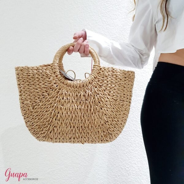 Cartera Tipo Mimbre Grande