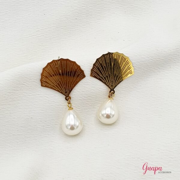 Aretes Acero Concha & Perla