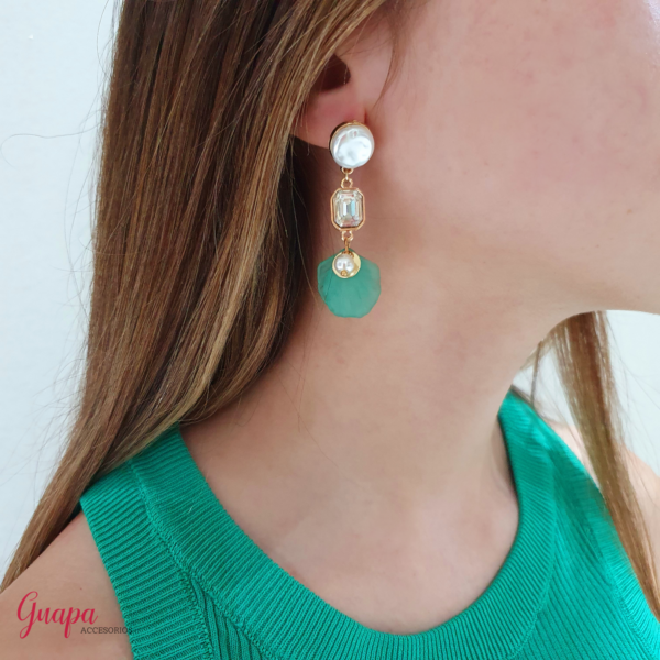 Aretes Pétalos Acrilicos