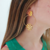 Aretes Bronce con baño de Oro