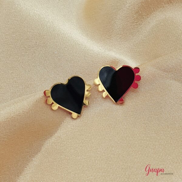 Aretes Acero Corazón