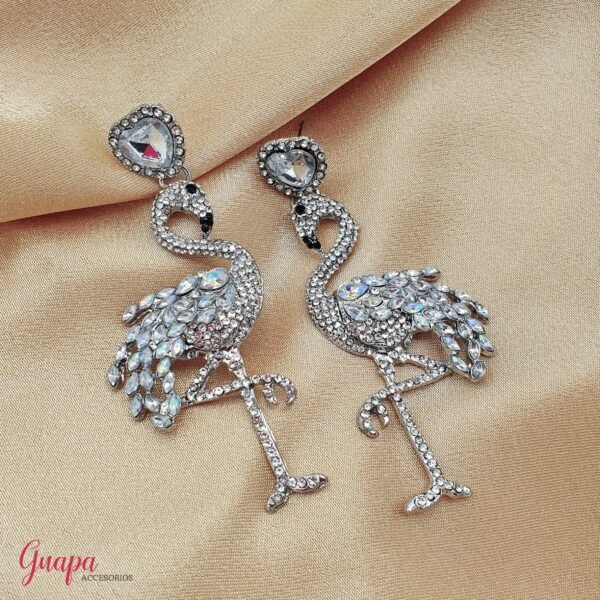 Aretes Fiesta Brillos Flamingo