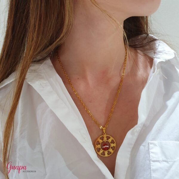 Juego Cadena & Aretes Acero Osito