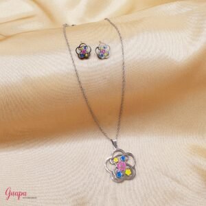 Juego Cadena & Aretes Osito