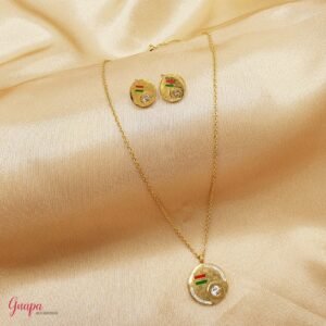 Juego Cadena & Aretes Acero