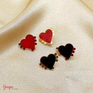 Aretes Acero Corazón