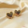 Aretes Corazón Bronce con baño de Oro