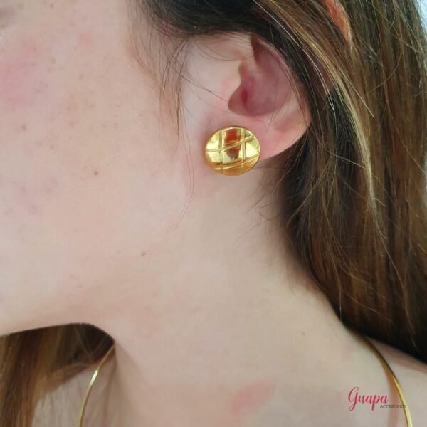 Aretes Acero Botón