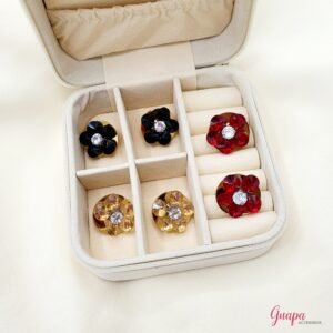 Aretes Acero Flor