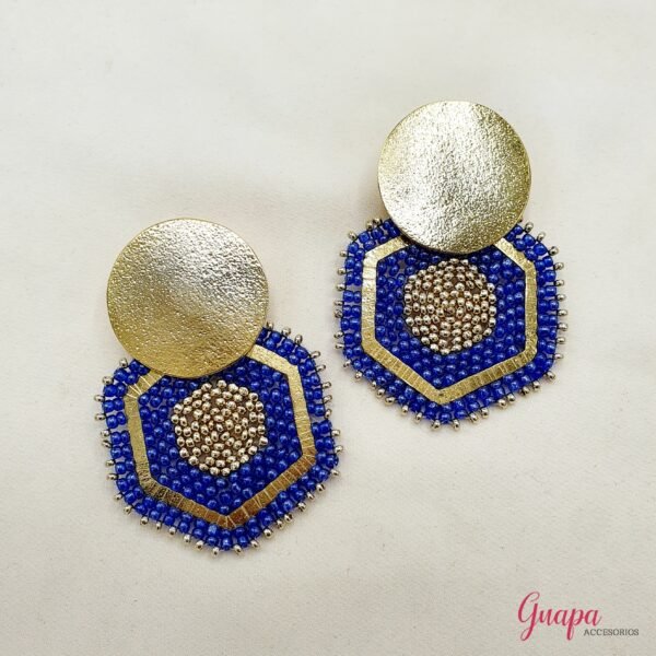 Aretes Tejidos Bronce con baño de Oro