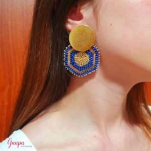 Aretes Tejidos Bronce con baño de Oro