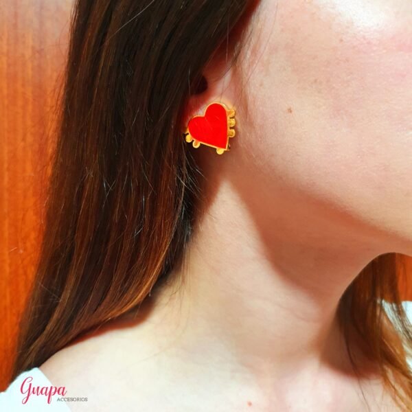 Aretes Acero Corazón