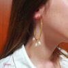 Argollas Bronce & Perlas de Río