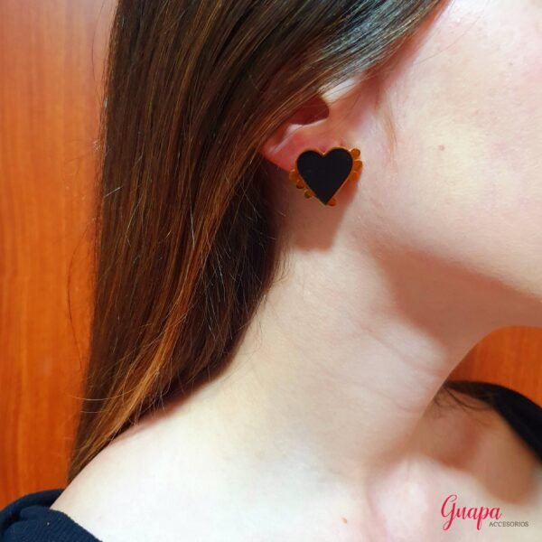 Aretes Acero Corazón