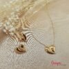 Juego Acero Corazón Cadena & Aretes