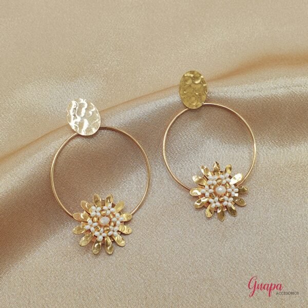 Aretes Bronce con baño de Oro