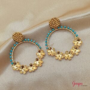 Aretes Bronce con baño de Oro