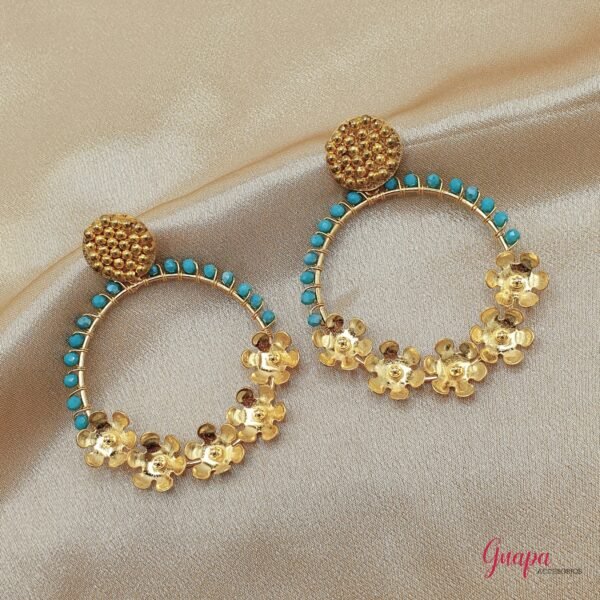 Aretes Bronce con baño de Oro