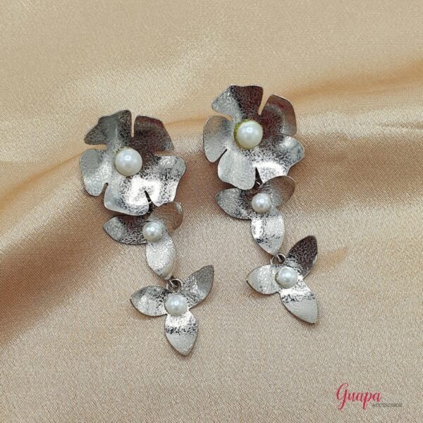 Aretes Flor Bronce con baño de Oro