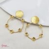 Aretes Bronce con baño de Oro