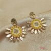 Aretes Girasol Bronce con baño de Oro