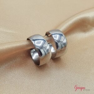 Argollas Acero Wide