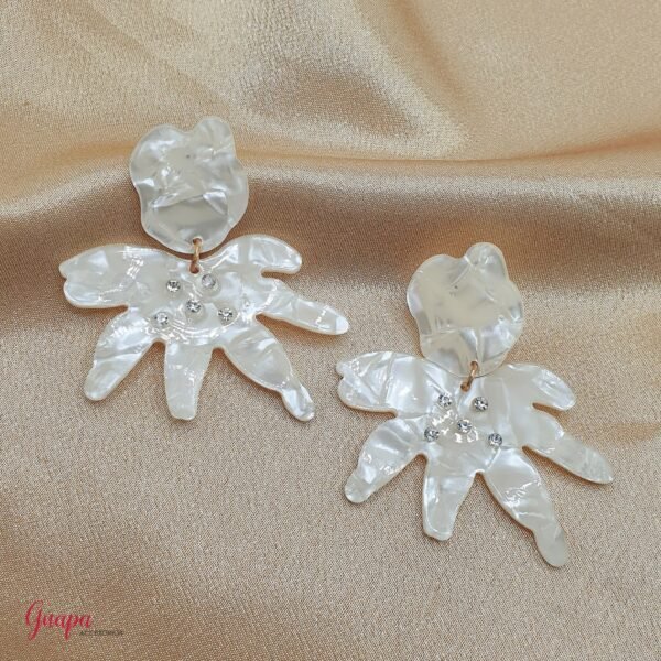 Aretes Flor Acrilicos