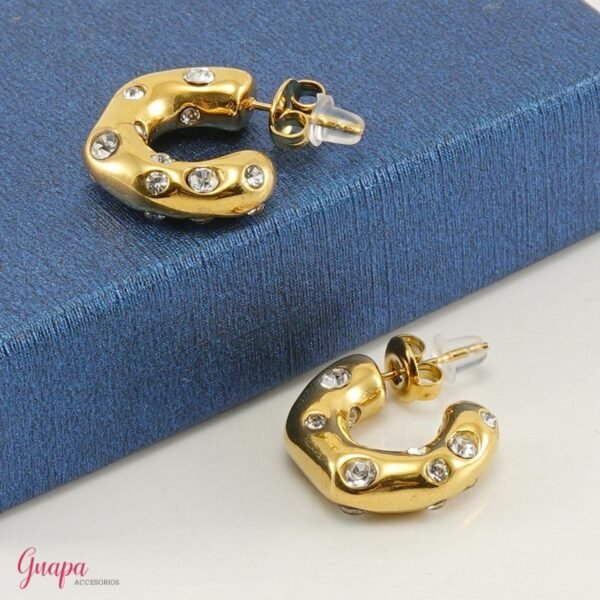 Argollas Goldfilled con Zircones