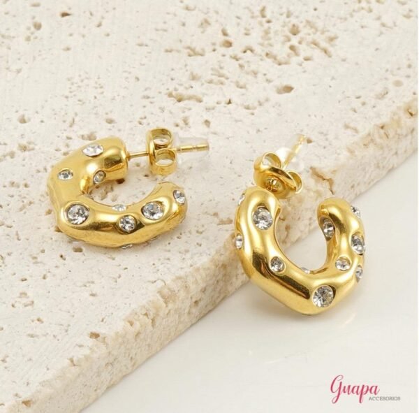 Argollas Goldfilled con Zircones