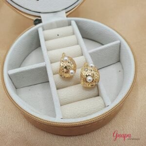 Argollas Goldfilled Perlas