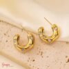 Argollas Goldfilled con Zircones