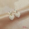 Aretes Corazón Perlas