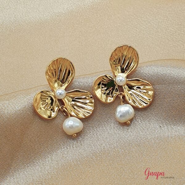 Aretes Acero Flor