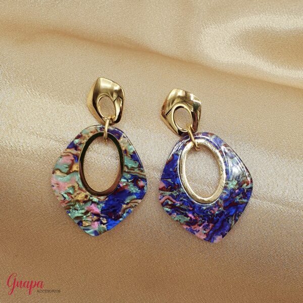 Aretes Acero & Acrílico