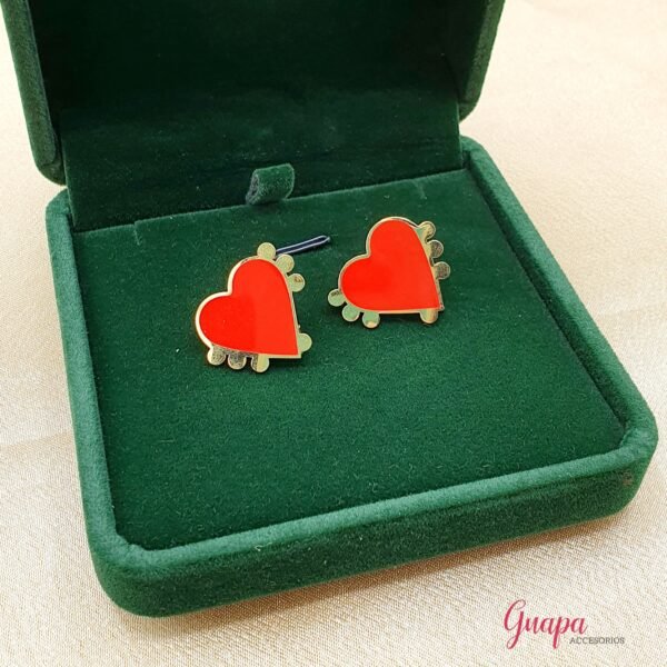 Aretes Acero Corazón