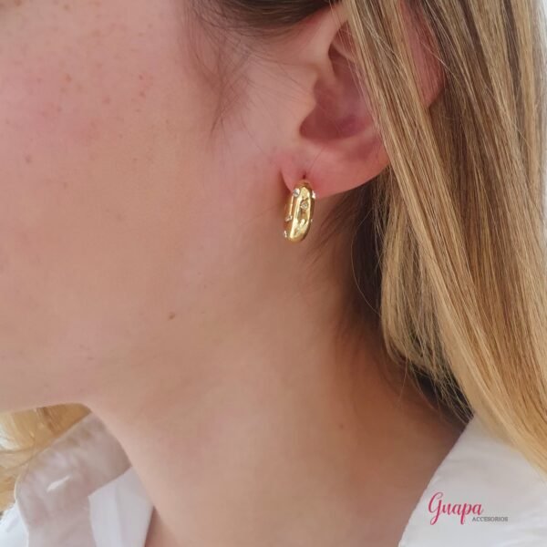 Argollas Goldfilled con Zircones