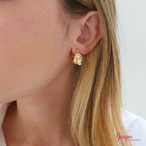 Argollas Goldfilled Perlas