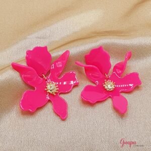 Aretes Flor Acrílicos