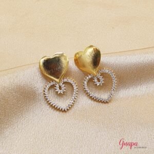 Aretes Corazón Bronce