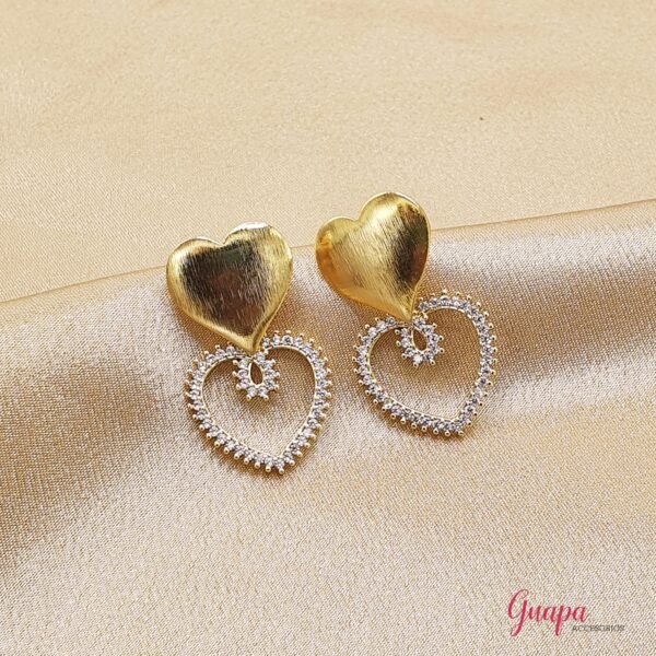 Aretes Corazón Bronce