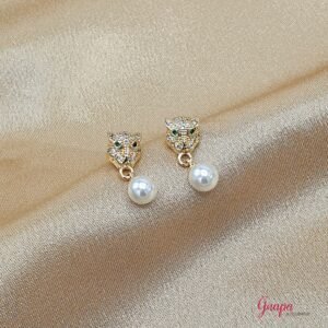 Aretes Goldfilled Jaguar Perla