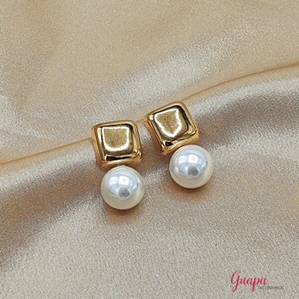 Aretes Acero Perla