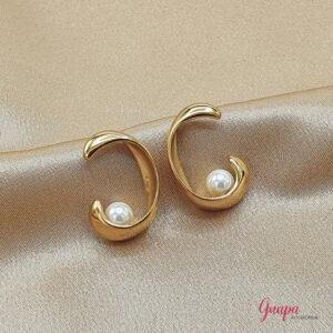 Aretes Acero Perla