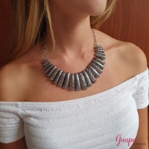 Collar Metálico Plateado